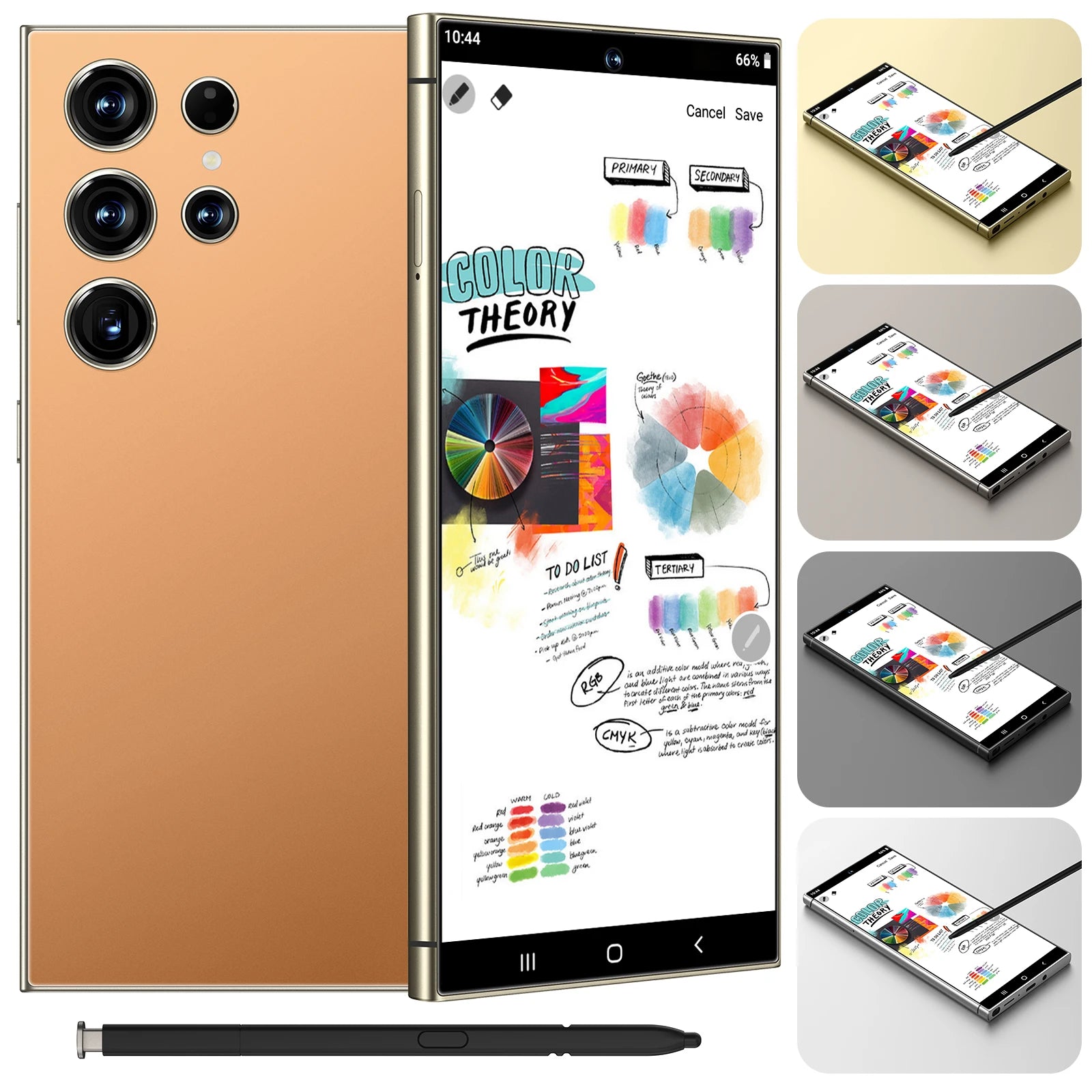 5G Smartphone 1TB 16GB RAM Dual SIM Unlocked Android Device Orange 16g 1TB Tidesmit