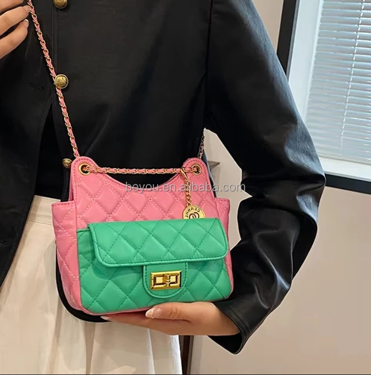 Pink Green Designer Chain Bags Crossbody Purses and Handbags Ladies Shoulder Luxury Women Hand Bags