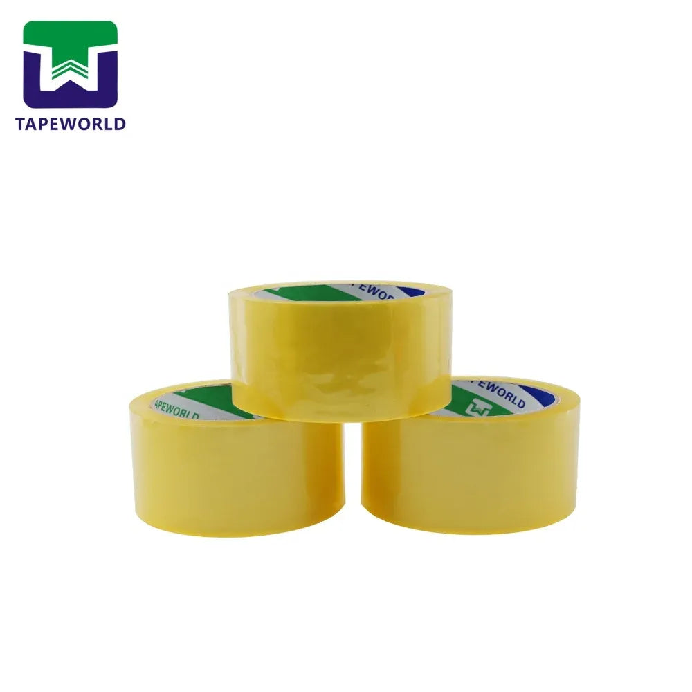Water-Activated BOPP Shrinking Packing Tape Yellowish Transparent Waterproof Acrylic Medical Grade Single Sided Pressure