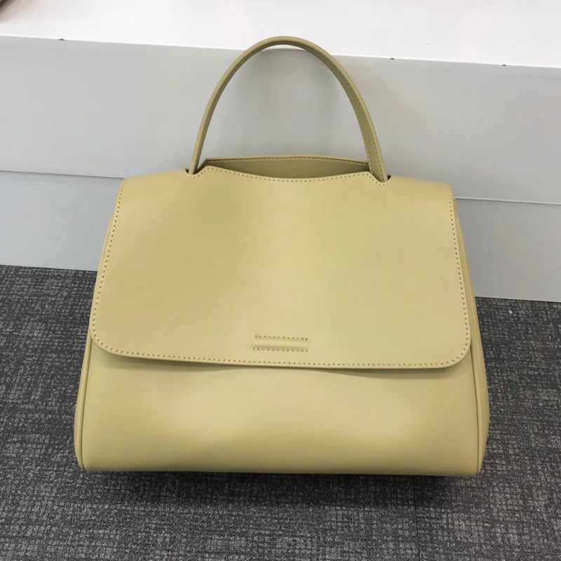 Women Korean Style Simple Design Luxury Leather Messenger Bag Leather Handbags