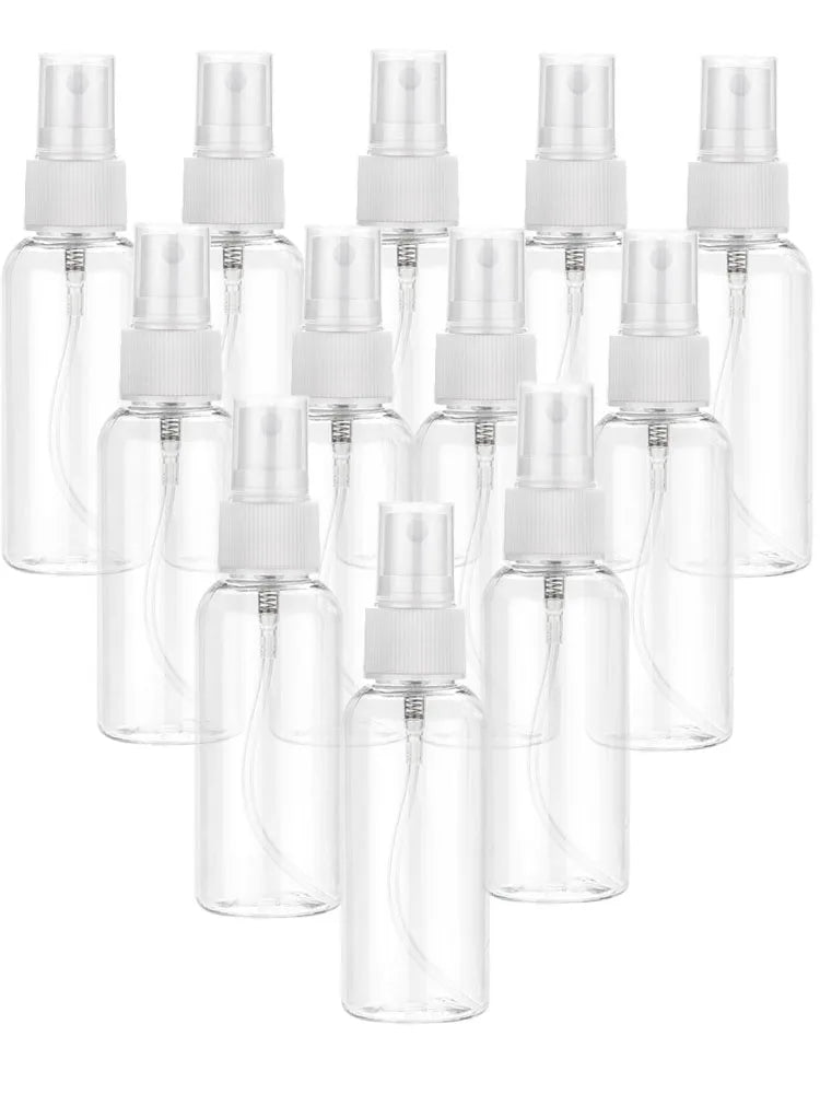 10Pcs Spray Bottle 10ml 30ml 50ml 60ml 100ml Wholesale Empty Vial Refillable Mist Pump Perfume Essential Oil Atomizer Travel