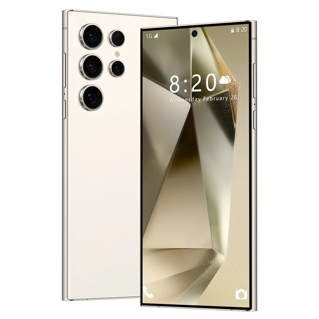 S25 Ultra 5G smartphone with 108MP camera and 1TB storage showing high-definition display in gallery view