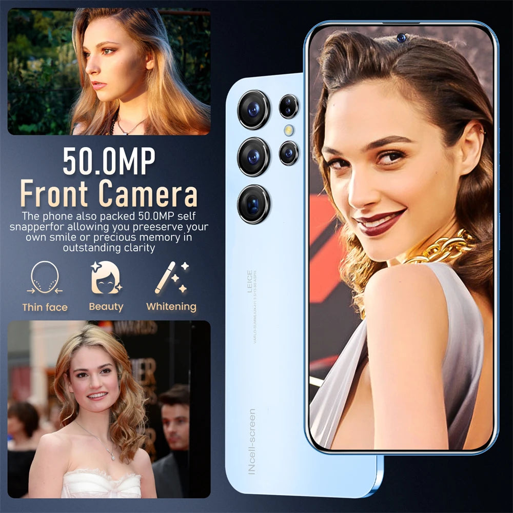 Samsung Galaxy S23 Ultra 5G Android smartphone in original packaging, front view, product gallery image 12