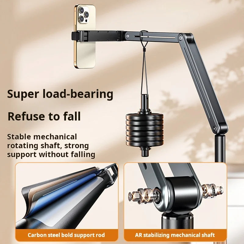 Mechanical Bed Phone 360-degree Adjustable Universal Compatible With Height Adjustable Phone Metal Holder Tablet Floor Stand Tidesmit