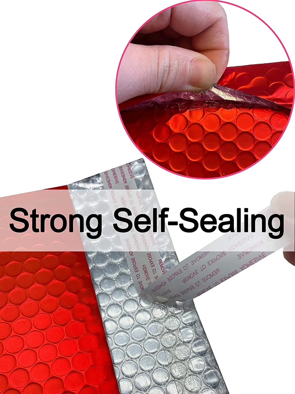 Shinning Package Cosmetic Packaging Metallic Plastic Padded Envelopes Mailing Poly Red Bubble Mailers Bags