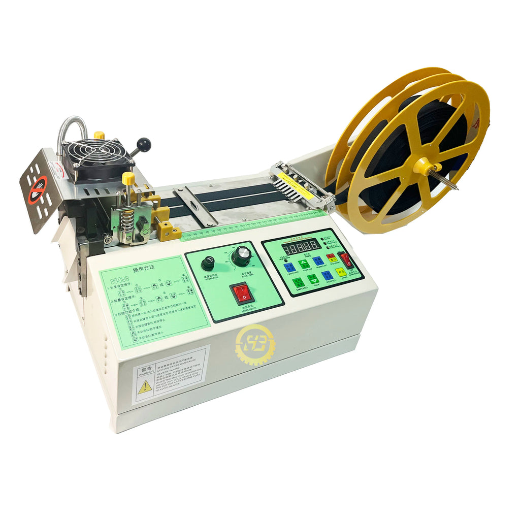 Hot Knife Automatic Labeling Elastic Fabric Strip Belt Zipper Rubber Band Rope Stain Ribbon Webbing Tape Cutting Cutter Machine