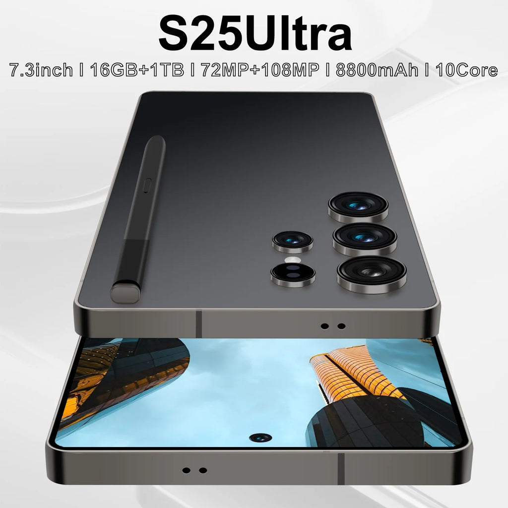 Hot Selling S25 ULTRA 16GB+1TGB 7.3 Inch Phone Original Full Display Android 14.0 Mobile Cell Smart Phone - Tidesmit