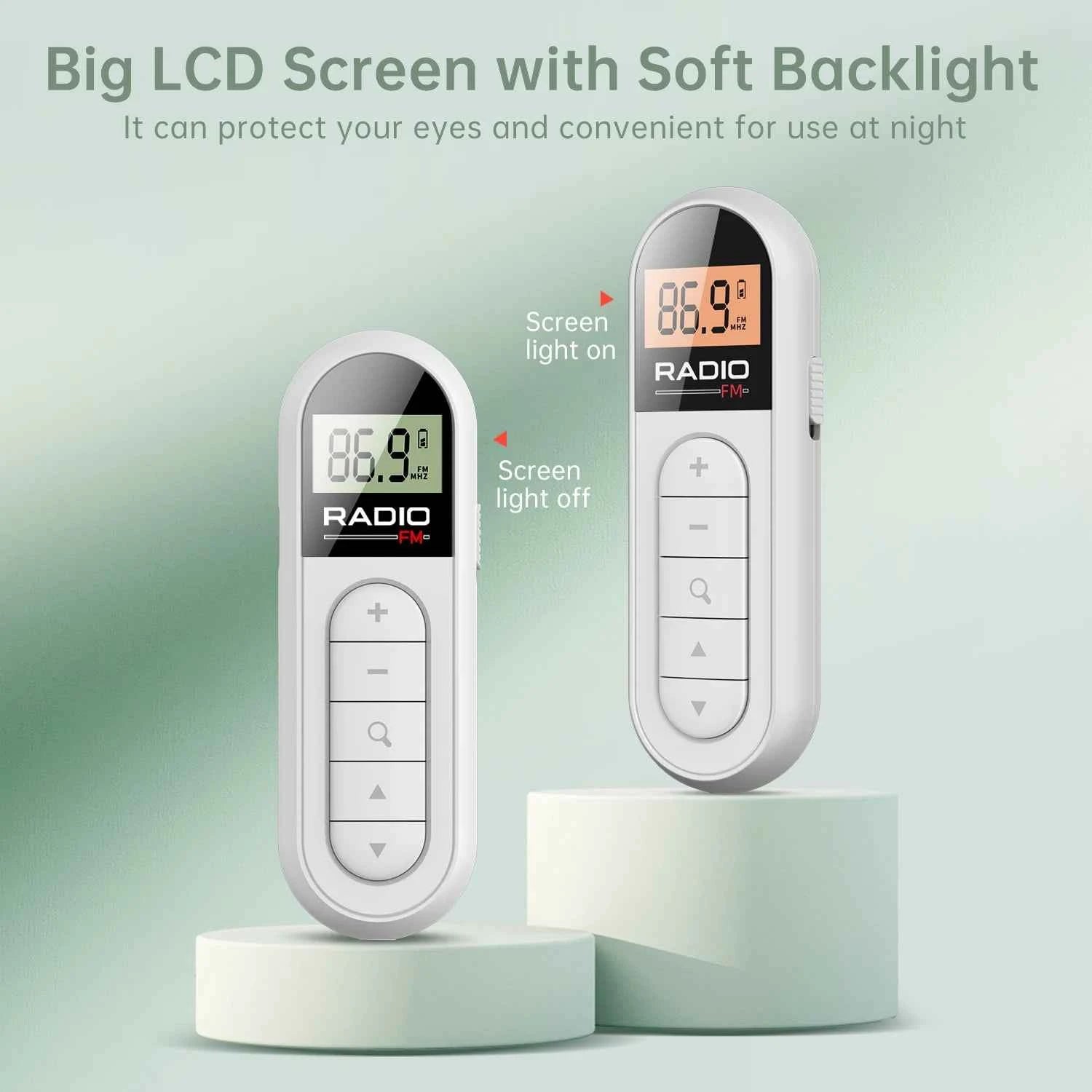 Factory Mini Portable Pocket Digital Tuning Multiband MP3 Radio Player with Rechargeable Battery FM Radio for Walkman My Store