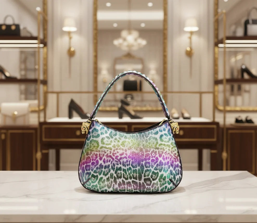 Super Product Fashion Ladies Shoulder Bag Quality Snack Leopard Printing Handbag Women Luxury Designer Bag Factory Outlet 32 cm