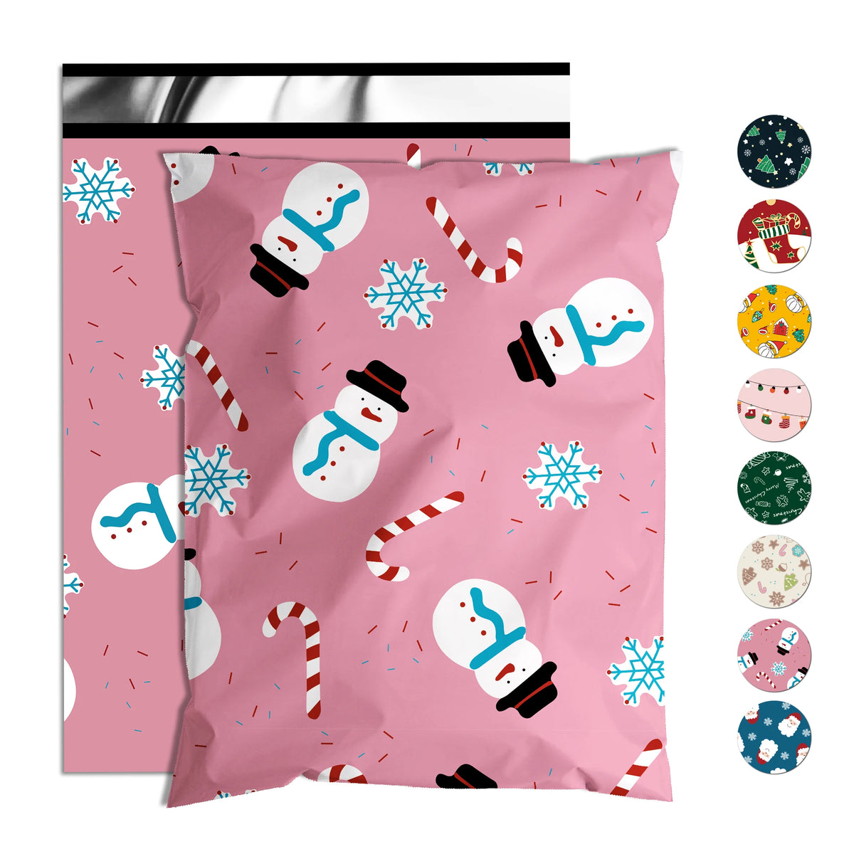10x13 Inch Light Pink Christmas Poly Mailers 100 Pcs, 2.5mil Thick Waterproof Shipping Bags, 2-Day Shipping 5-Day Delivery