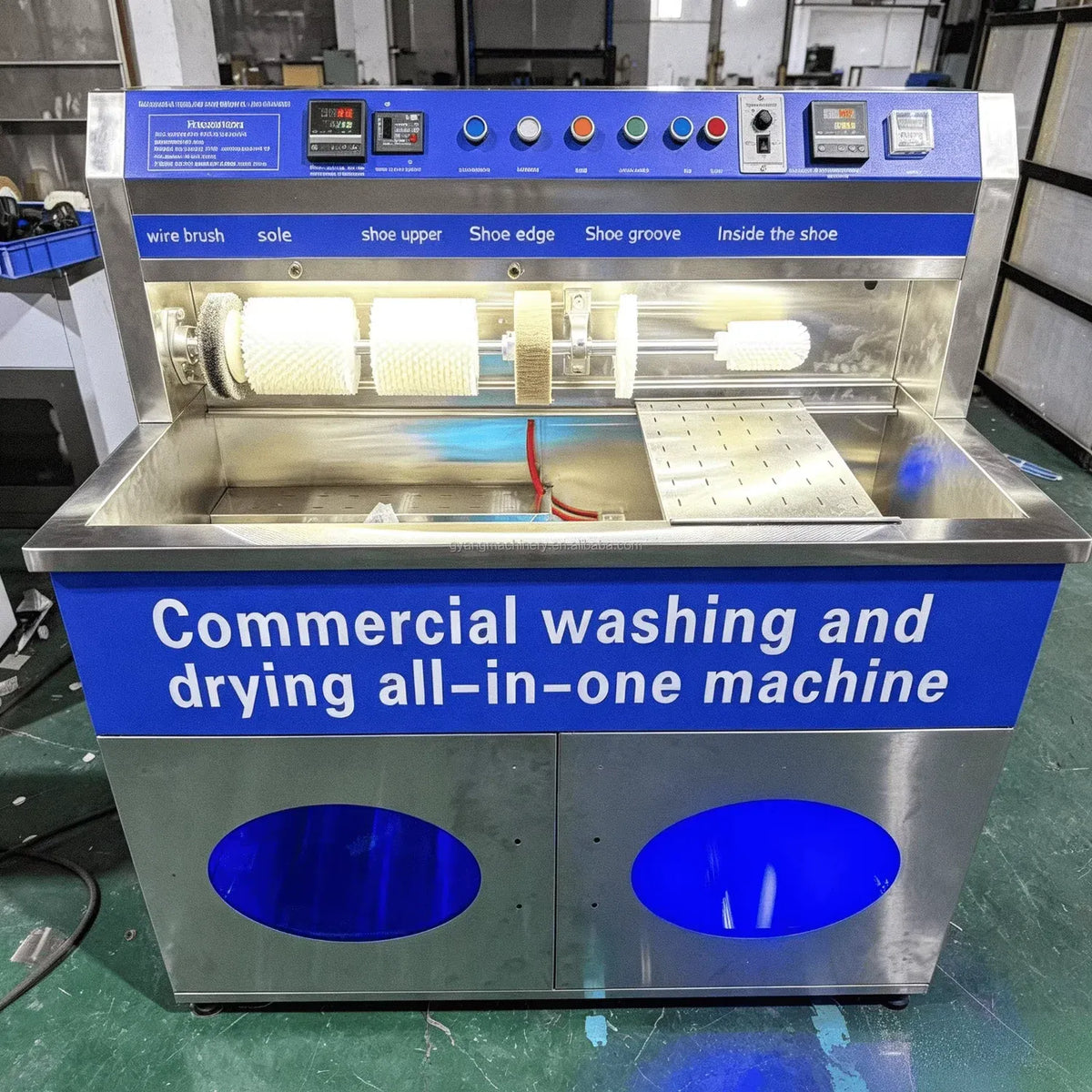 Commercial Shoe Washing Machine with Stainless Steel Construction