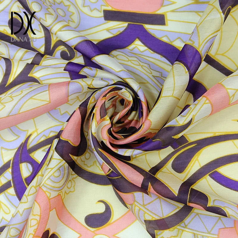 New Summer Fashion Luxury Printed Pure Silk Scarf Shawl Long Size Stole Hijab for Women