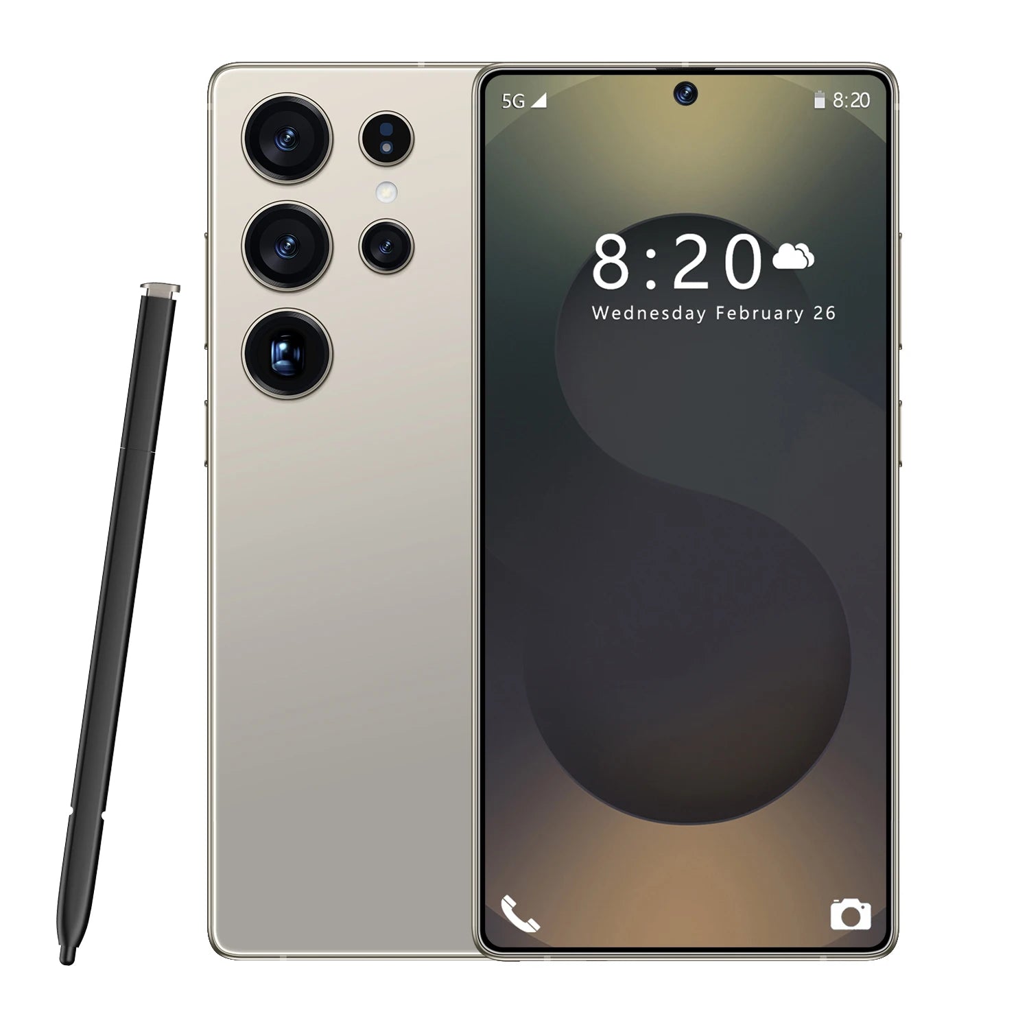 Tidesmit S25 Ultra 6.9 inch 5G Android smartphone featuring dual SIM, unlocked for global 5G network connectivity.