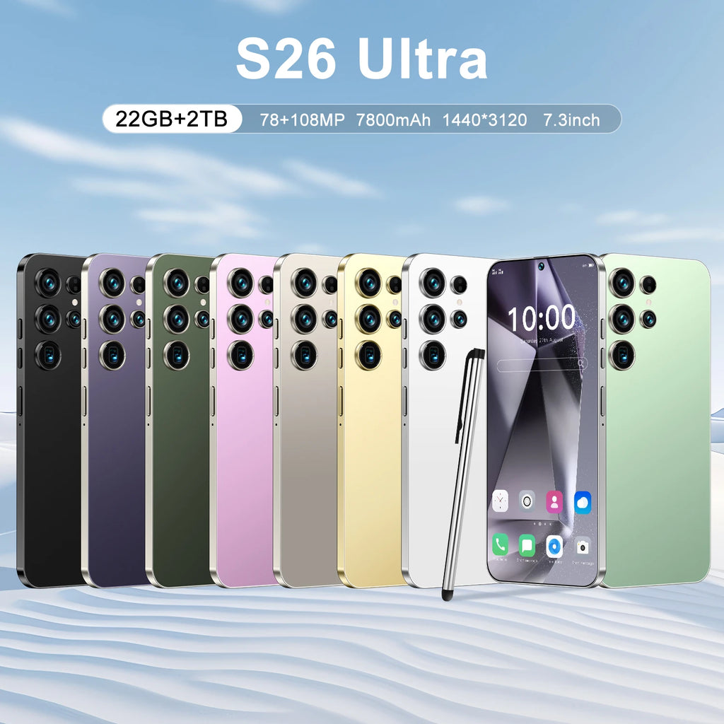 S26 Ultra Android 15 smartphone with 22GB RAM 2TB storage 108MP camera and 144Hz display - gallery view 6