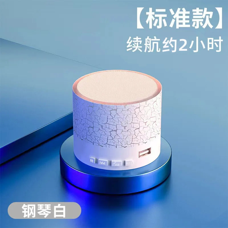 Bluetooth Speaker -Upgrade Mini Portable Bluetooth Speaker RGB Light USB TF Card Reader Stereo MP3 Speaker for Home Atmosphere Desktop