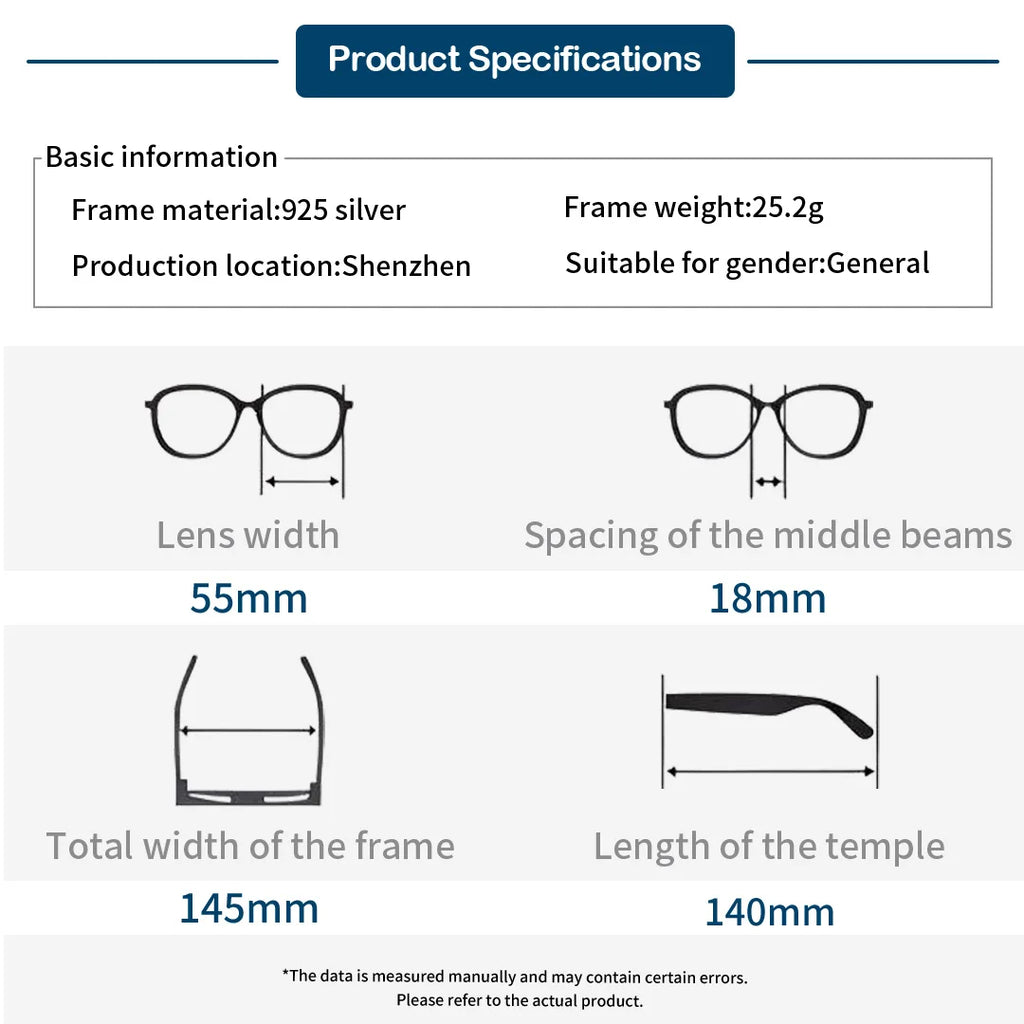 Latest Popular Design 925 Silver Diamond-Set Luxury Unisex Rimless Rectangle Glasses Lightweight Premium Quality