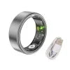 Smart Ring SR06 5ATM Silver Gold Fitness Tracker App Control Heart Rate Blood Oxygen Pressure Sleep Step Distance Monitor for Space gray with cable charging SR06 Tidesmit