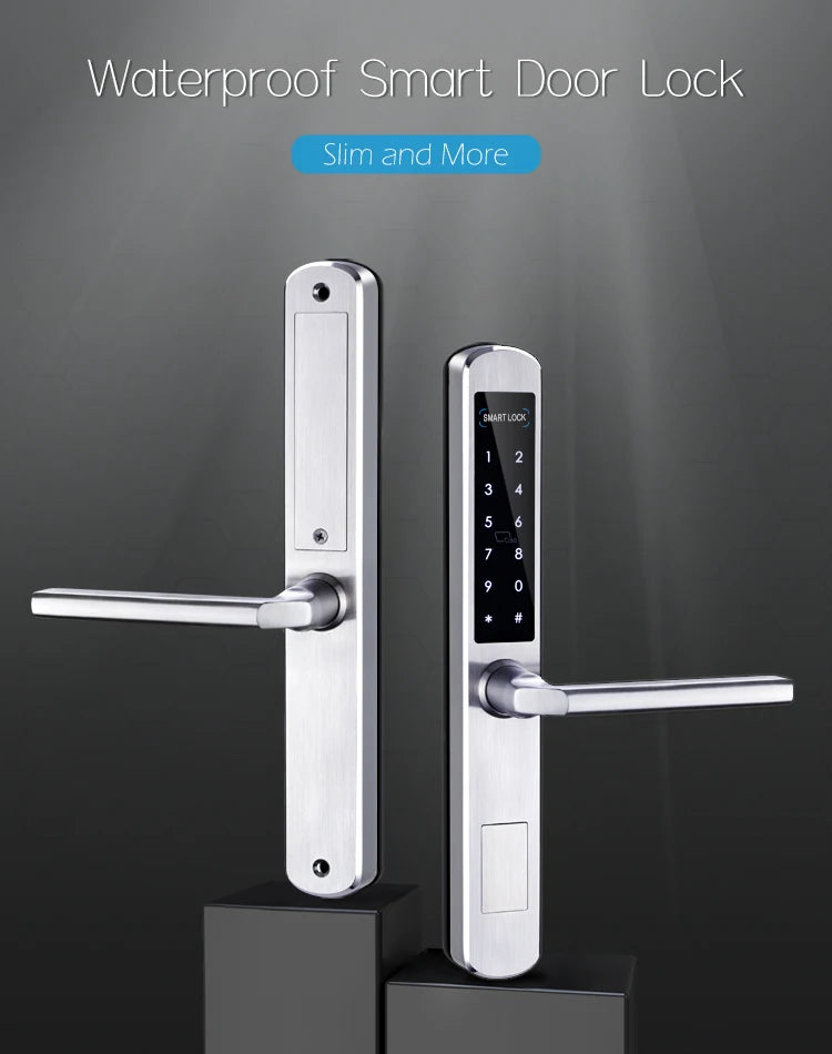 TTLock App Smart Sliding Lock WIFI Electronic Door Lock Bluetooth Digital APP Keypad Code RFID Card Keyless Lock For Hotel/Home