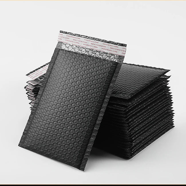 Factory Supply Sell by Cartons Premium Co-extruded Matte Black Poly Bubble Mailers with Adhesive Strips