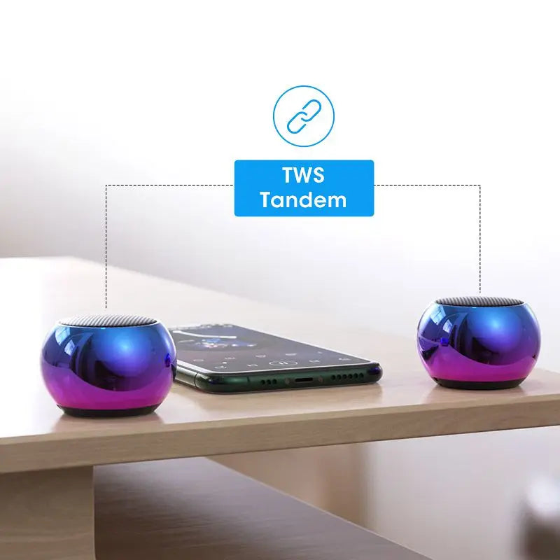 Bluetooth Speaker -Hot Selling M3 Tws Super Mini Speaker Colorful Outdoor Portable 3D Round Small Loud Bass Wireless Bt Speaker