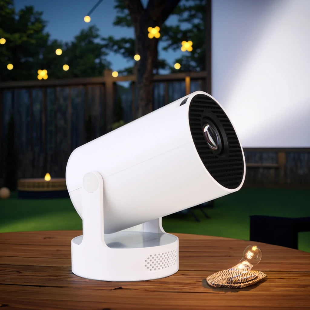 JUNUO Newest Decode Projector Built in Speaker with Best Price HY300 Ulrta 170ANSI Mini Portable Smart Android Projector 4k Tidesmit