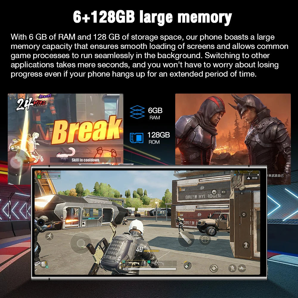 Samsun S24 ultra S Pen Android Cheap Phones 6 128G  Smart Phone 7.3 Inch Phone Fast Charging Unlock 5G WIFI - Tidesmit