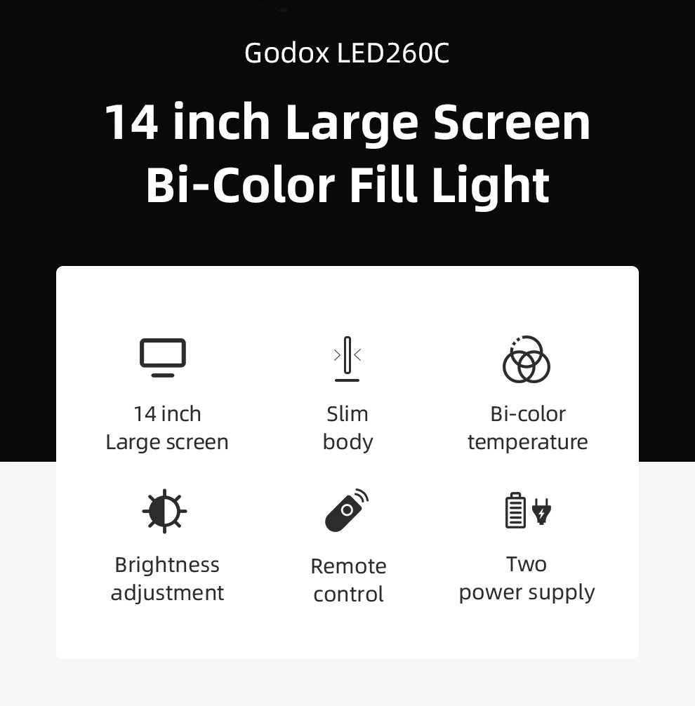 LED Video Light Panel 30W | Adjustable Color Temp Lighting Kit Tidesmit