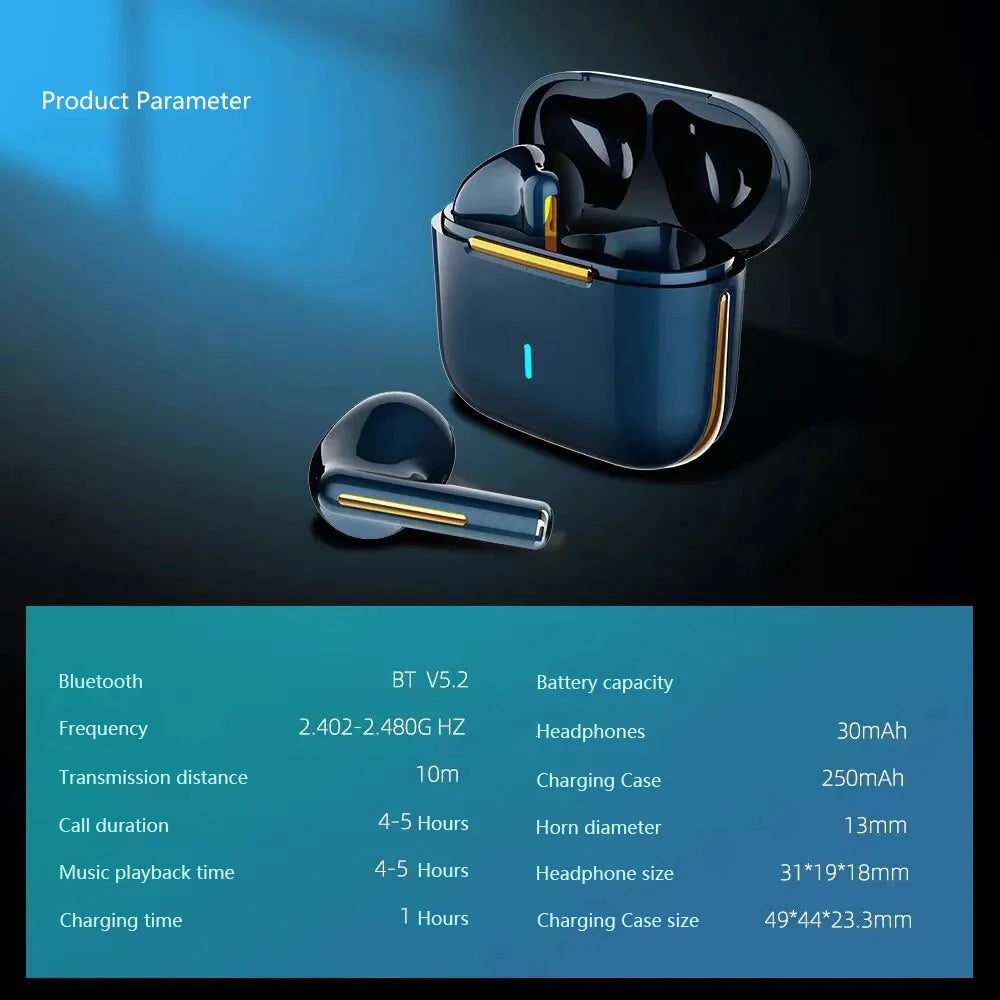 Sports Earphones H6 Wireless Earbuds Hifi Sound Gaming Headphones Waterproof TWS Headset With Microphone for Android IOS Tidesmit