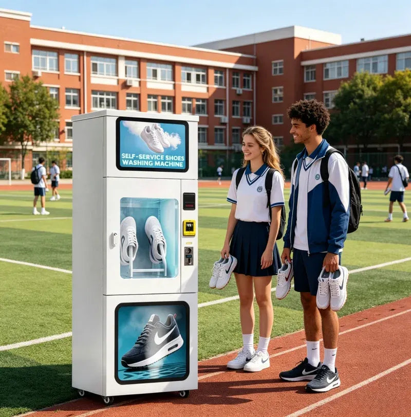 Commercial Shoe Washer Dryer with 15.6-Inch Touch Screen and Sterilization