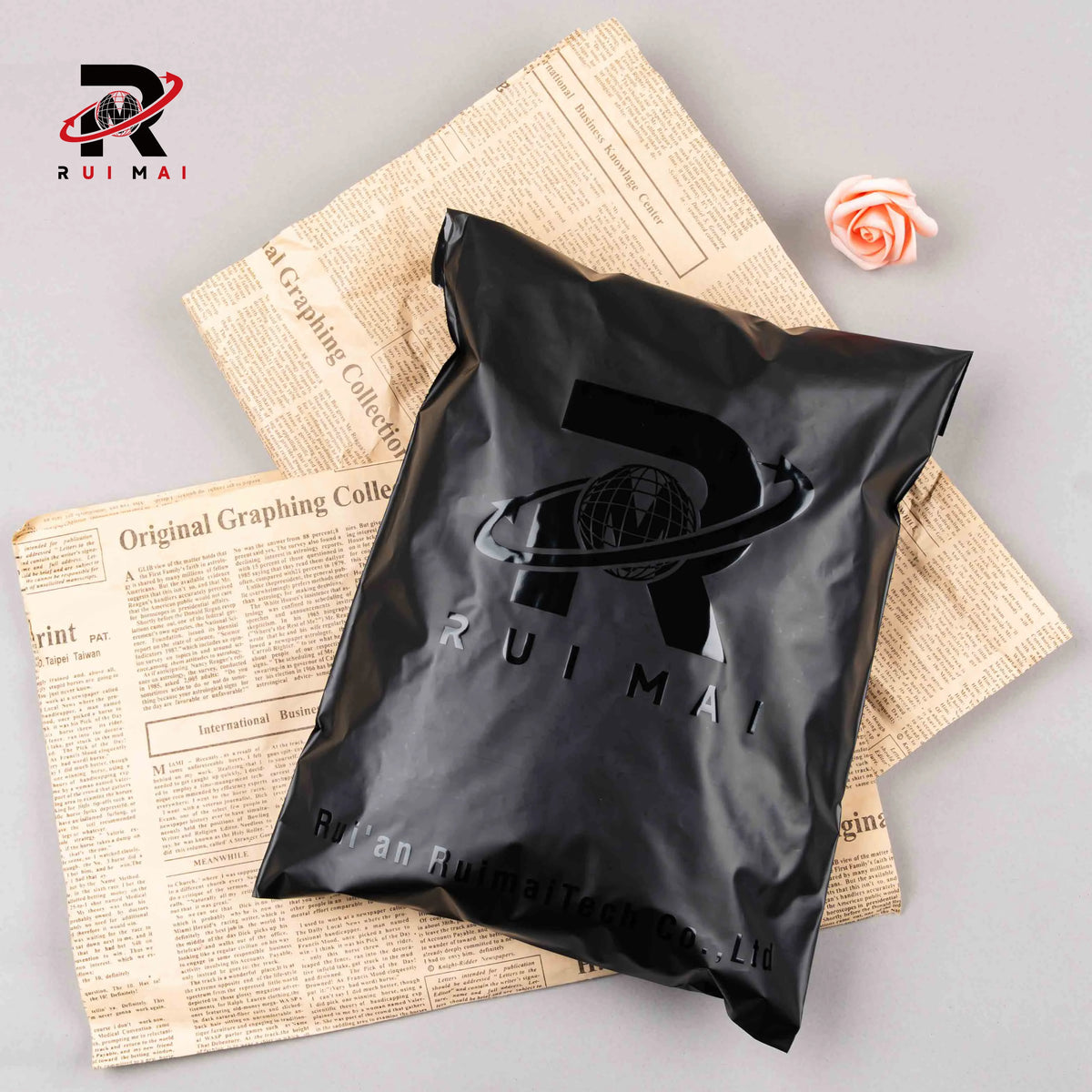 Free Sample Durable Plastic Strong Adhesion Biodegradable Polymailer Polybag Custom Printed Logo Packaging Shipping Bags Fur