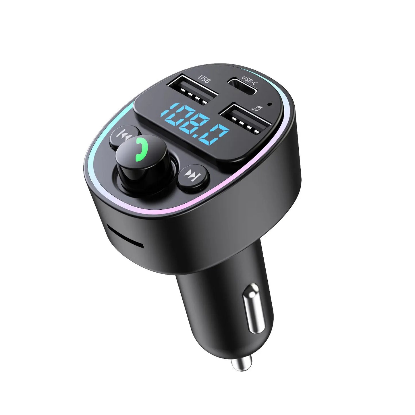 Bluetooth Speaker -PD25W QC Dual USB c 3.1A Wireless Handsfree Audio Car Mp3 Player Car Kit Fast Charger  Fm Transmitter Modulator for Car