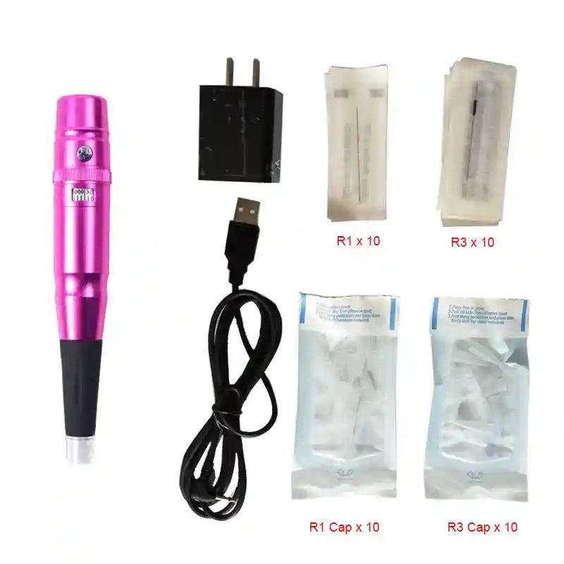 Tidesmit PMU Machine for Permanent Makeup - Precision Lip & Brow Pen Permanent Makeup Machines Rose Red Tidesmit