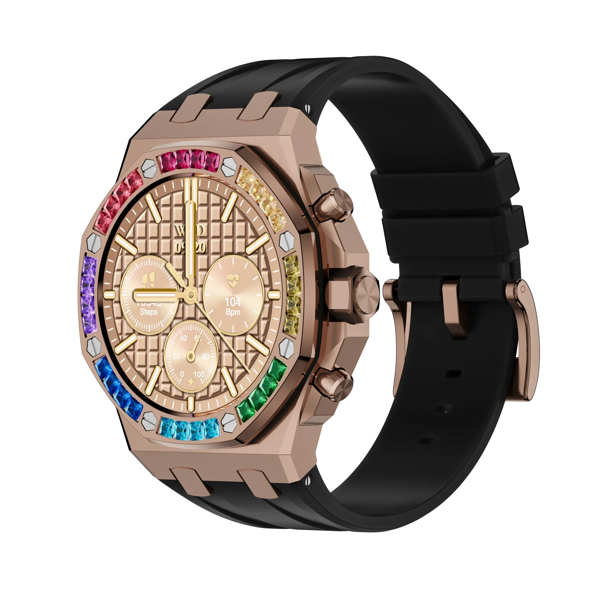 Wedtserha Classic Men's Business Smart Watch BT Call GPS Navigation Heart Rate Monitor Sports Fitness Tracker for AW47 - Tidesmit