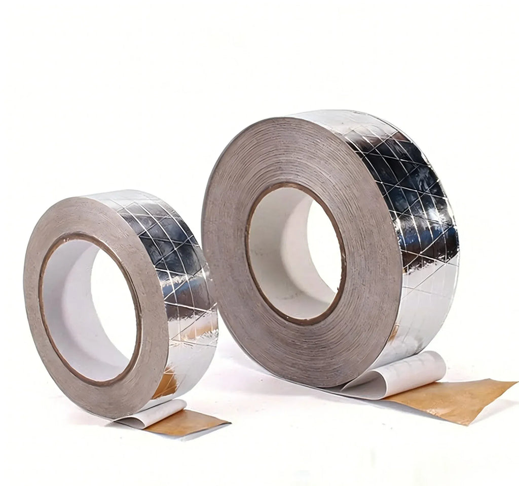 Heat-resistant aluminum foil tape rolls, 20mm width, silver reflective finish