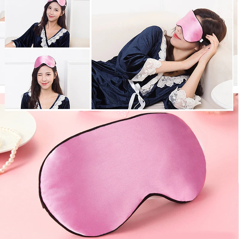 100% Natural Mulberry Silk Sleep Mask Soft and Comfortable Eye Patches Soft Blindfold Smooth Eye Mask Eyeshade Eye Cover Patch