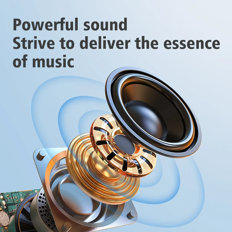 Bluetooth Speaker -High Bass Sound Rechargeable Stereo Party Waterproof Smart Outdoor Mini Wireless Portable Blue Tooth Speaker With Microphone
