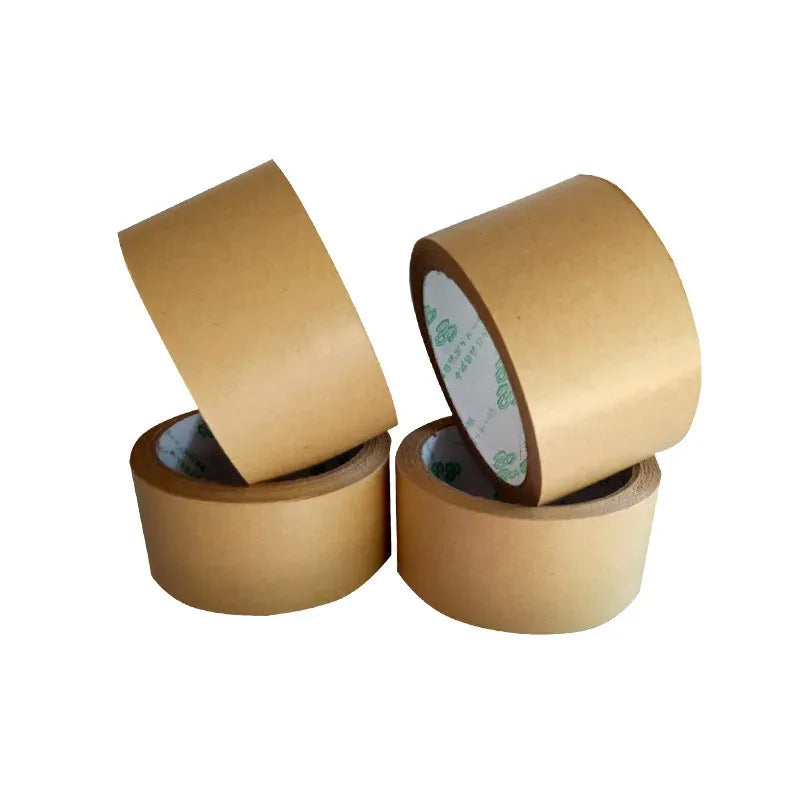 Brown kraft paper gummed packing tape rolls, single-sided adhesive, pressure sensitive