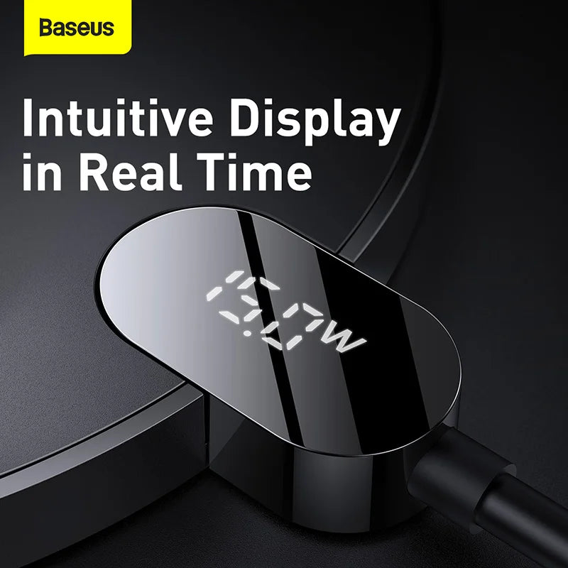 15W Fast Wireless Charger Pad with LED Display - Qi Certified Black Tidesmit