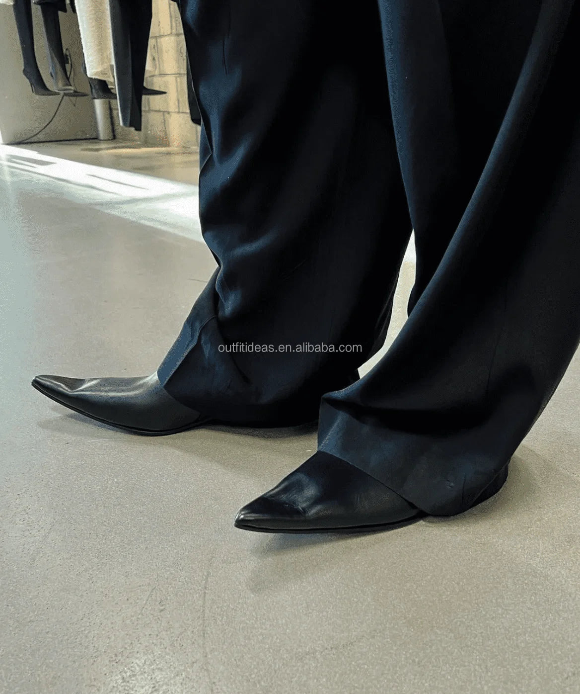 Extra Pointed Toe Leather Oxfords Large Volume Men Heel Shoes Black Women Party Wedding Dress Shoes for Men Pointed Toe Shoes