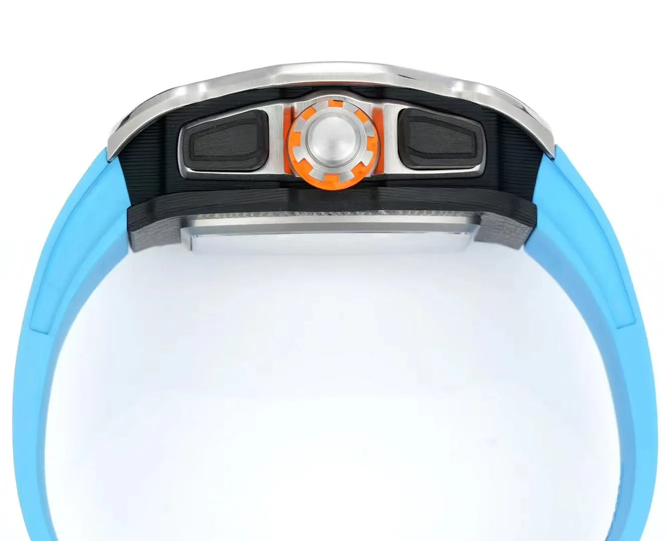 The High Quality  Series Automatic Mechanical Watch Features a Carbon Fiber case Exuding Luxury That's a Mechanical Watch