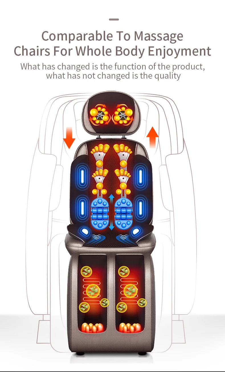 Full Body Electric Massager - Deep Tissue Heat Therapy Cushion Massage Chairs Tidesmit