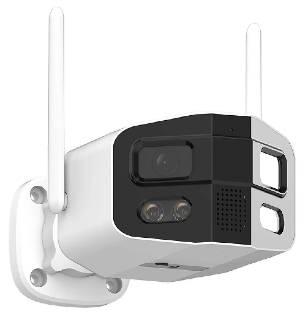 Tuya Smart 4MP 2.5K Dual-Lens Large Wide 180 Degree Security Outdoor Camera with Color Night Vision 2-Way Talk IP Camera 2 K WIFI Tidesmit