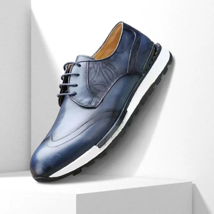 Men's Luxury Business Office Wedding Loafers Genuine Leather Breathable Dress Shoes Comfortable Height Increasing
