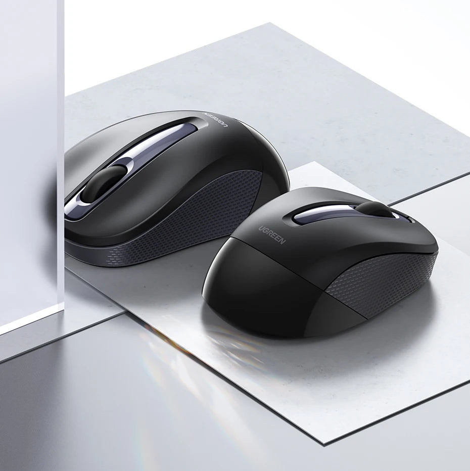 UGREEN Mouse Wireless Ergonomic Shape Silent Click 2400 DPI For MacBook Tablet Computer Laptop PC Mice Quiet 2.4G Wireless Mouse