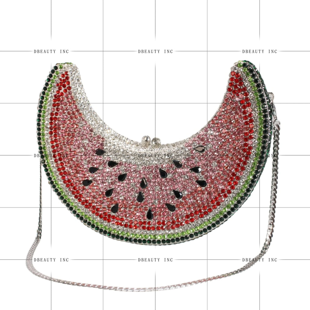 Moon Shape Rhinestone Classic Fashion Luxury Evening Clutch Women's Elegant Unique Shoulder Handbag Purse for Wedding