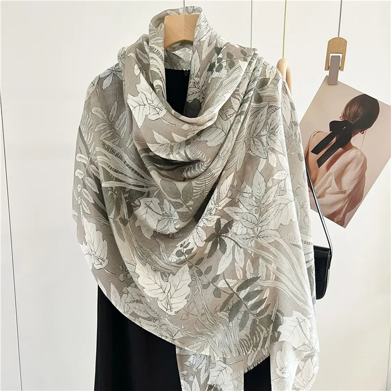 New Designer Warm Soft Pashmina Neck Scarves Shawl Blanket Water Soluble Lambs Luxury Wool Scarf