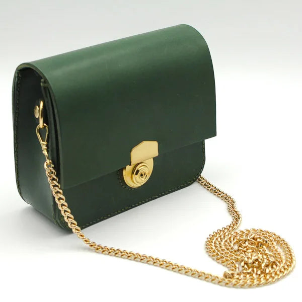CHOU Shanghai Premium Lady Women Genuine Leather Single Strap Shoulder Bag Fashion Metal Lock Handbag Custom Printed Logo