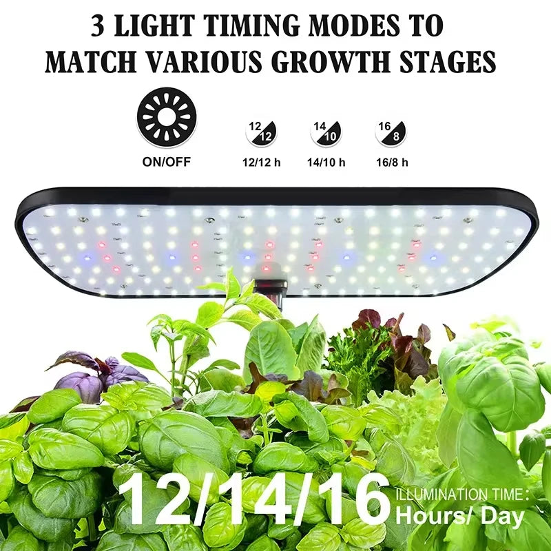 12 Pods Hydroponics Smart Indoor Garden Planter LED Grow Lights Kit for Plants Germination Electronic Type Tidesmit