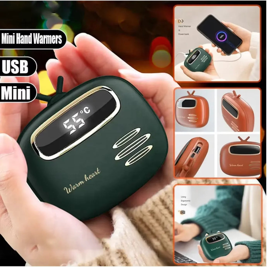 Power bank charger-New Arrive New Trending Hand Warmer Power Station 2 in 1 USB Portable Mini Digital Display Gifts Power Banks Tidesmit