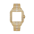 Custom logo Sapphire Crystal Luxury Moissanite Watch Waterproof Dial Stainless Steel Automatic Mechanical Diamond Watch Case